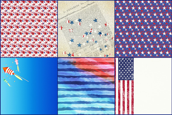 USA Patriotic 4th of July Papers in Patterns - product preview 3