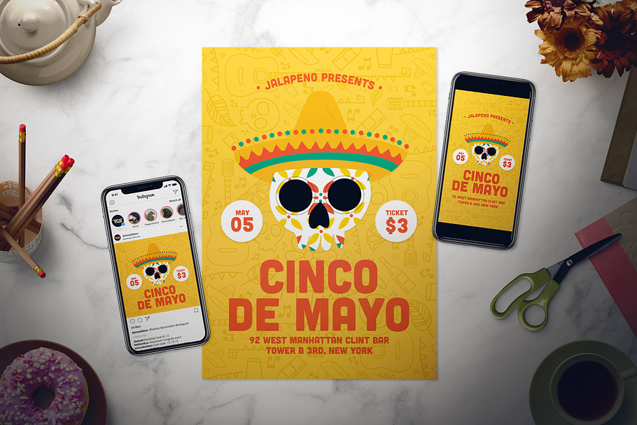 Cinco De Mayo Flyer Set in Flyer Templates - product preview 8