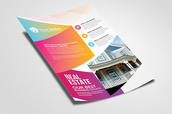 Real Estate Psd Flyer Gradient Style in Flyer Templates - product preview 1