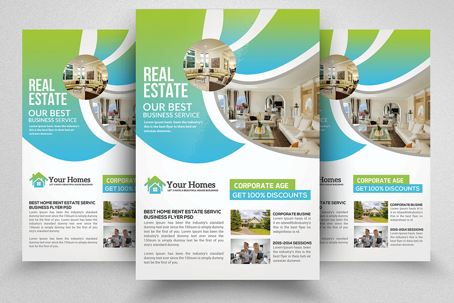 Real Estate Houses Flyer Templates in Flyer Templates - product preview 8