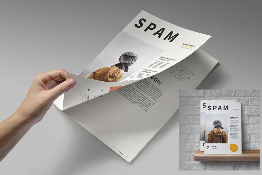 A5 Clean Magazine Template in Magazine Templates - product preview 8
