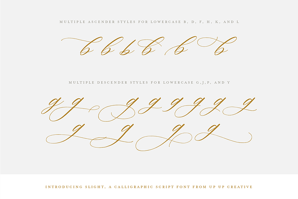 Slight, A Calligraphy Script Font in Script Fonts - product preview 2