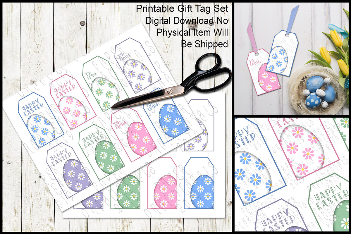 Gift Tags, Easter Eggs Set 1 in Objects - product preview 8