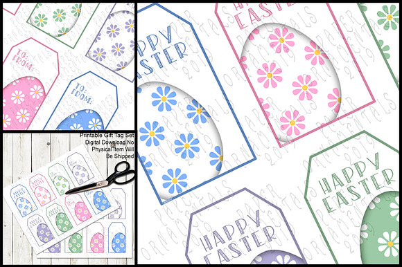 Gift Tags, Easter Eggs Set 1 in Objects - product preview 2