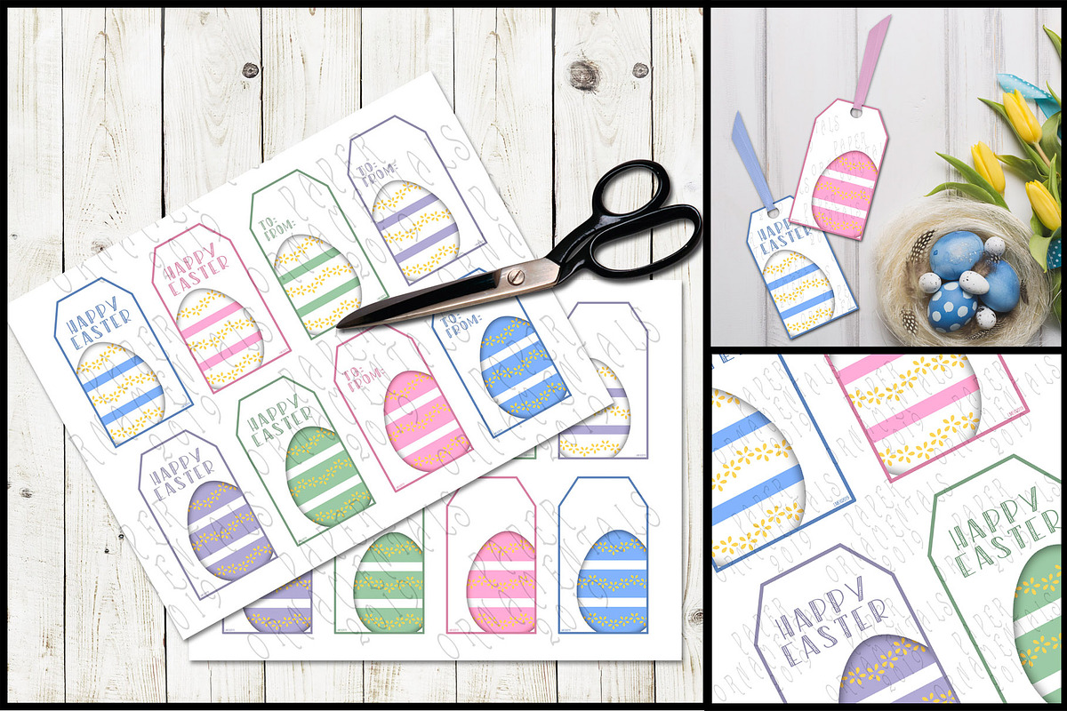 Gift Tags, Easter Eggs Set 2 in Objects - product preview 8