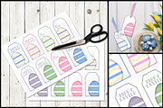 Gift Tags, Easter Eggs Set 2