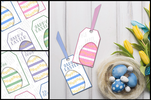Gift Tags, Easter Eggs Set 2 in Objects - product preview 1