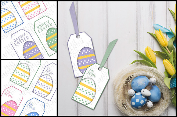 Gift Tags, Easter Egg Set 3 in Objects - product preview 1