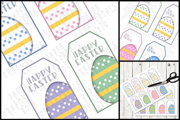Gift Tags, Easter Egg Set 3 in Objects - product preview 2