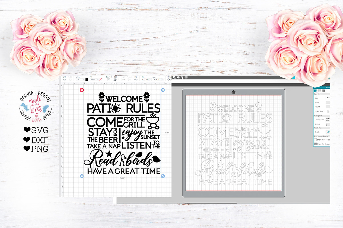 Patio Rules Cut File in Illustrations - product preview 8