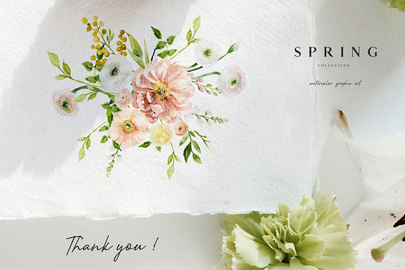 SPRING collection - watercolor set in Illustrations - product preview 4