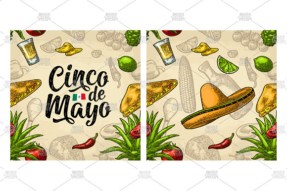 Cinco de Mayo lettering and mexican in Illustrations - product preview 5