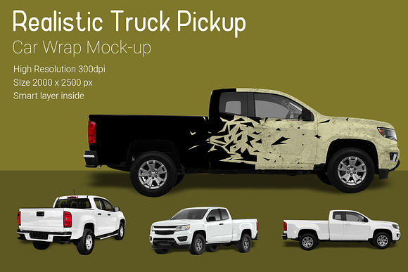 Truck Pickup Mock-Up in Branding Mockups - product preview 1