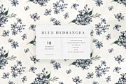 Blue Hydrangea Patterns