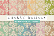 Shabby Damask Digital Textures