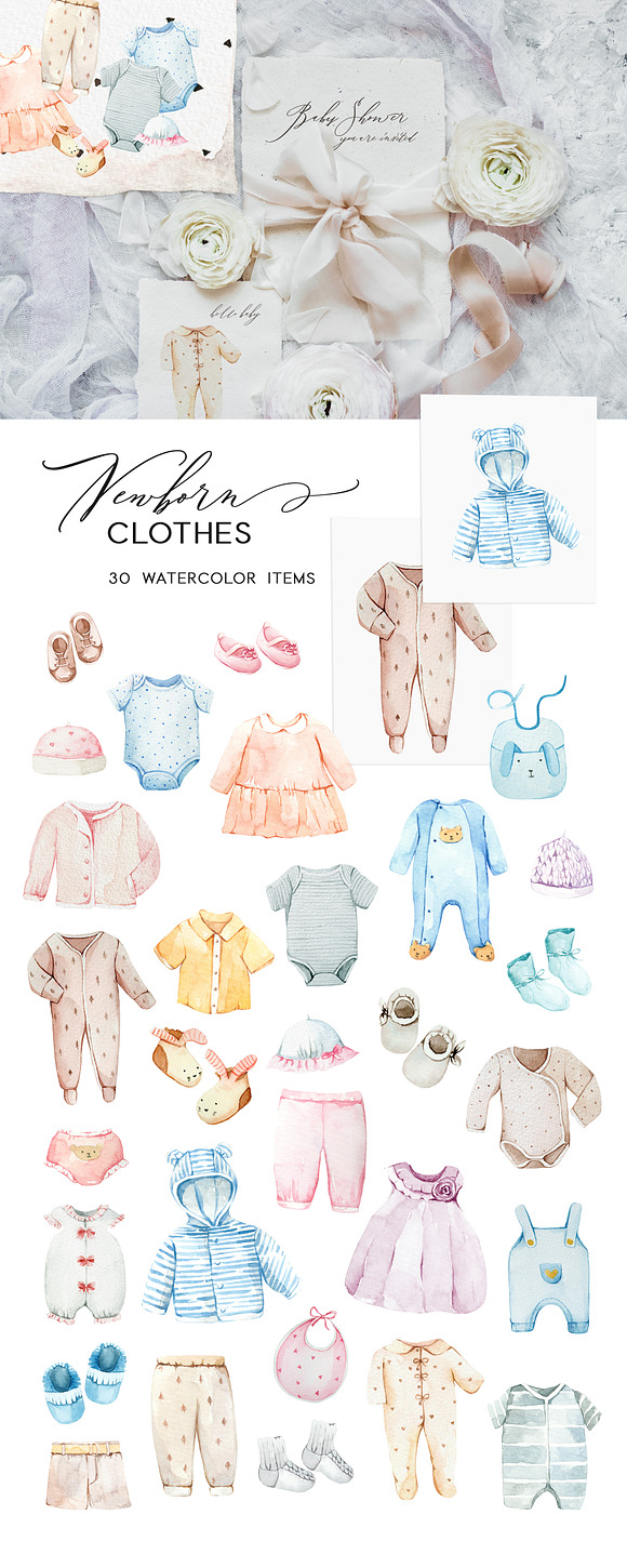 Newborn Creator & Baby Shower in Illustrations - product preview 3