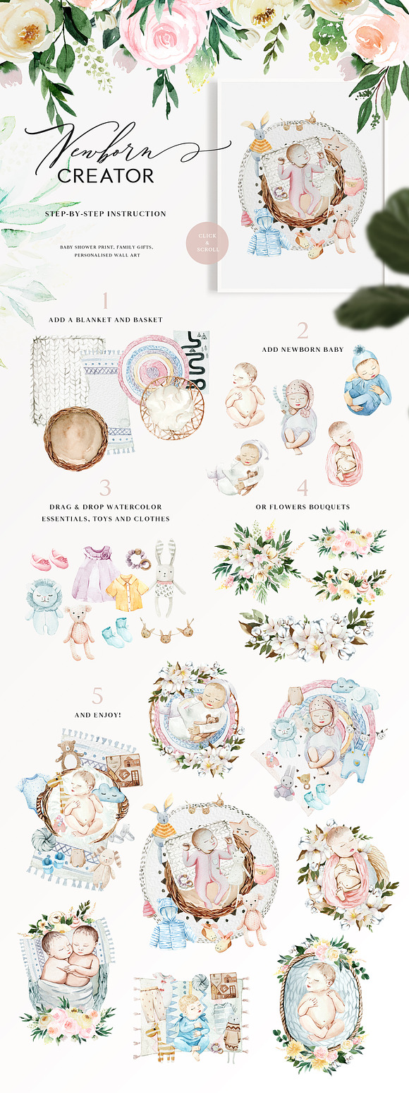 Newborn Creator & Baby Shower in Illustrations - product preview 8