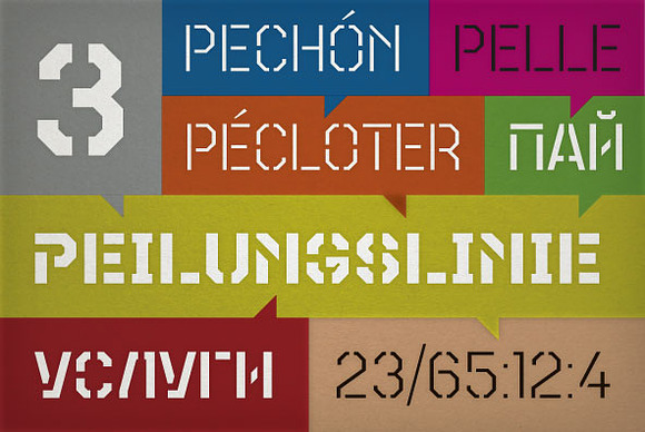 Teco Sans Stencil Complete in Sans-Serif Fonts - product preview 4