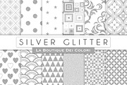 Silver Glitter Digital Papers