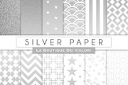 Silver Paper Digital Papers