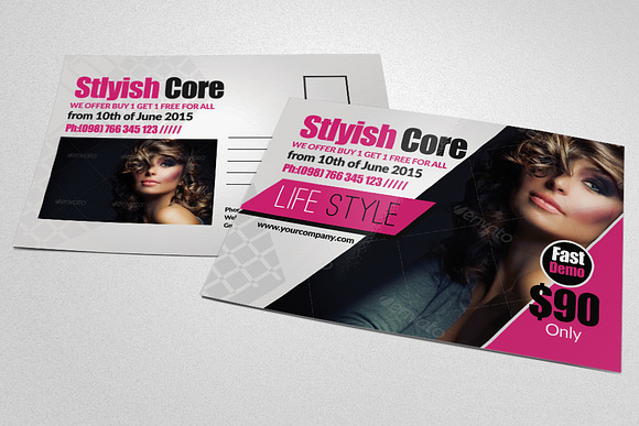 Stylish Postcard Template in Postcard Templates - product preview 2