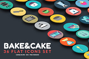 36 Bake & Cake Icons Set