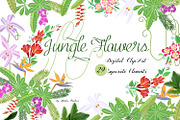 Jungle clipart with flowers