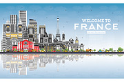 Welcome to France Skyline with Gray