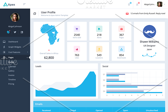 Apex - Bootstrap 4 Admin Dashboard in Bootstrap Themes - product preview 1