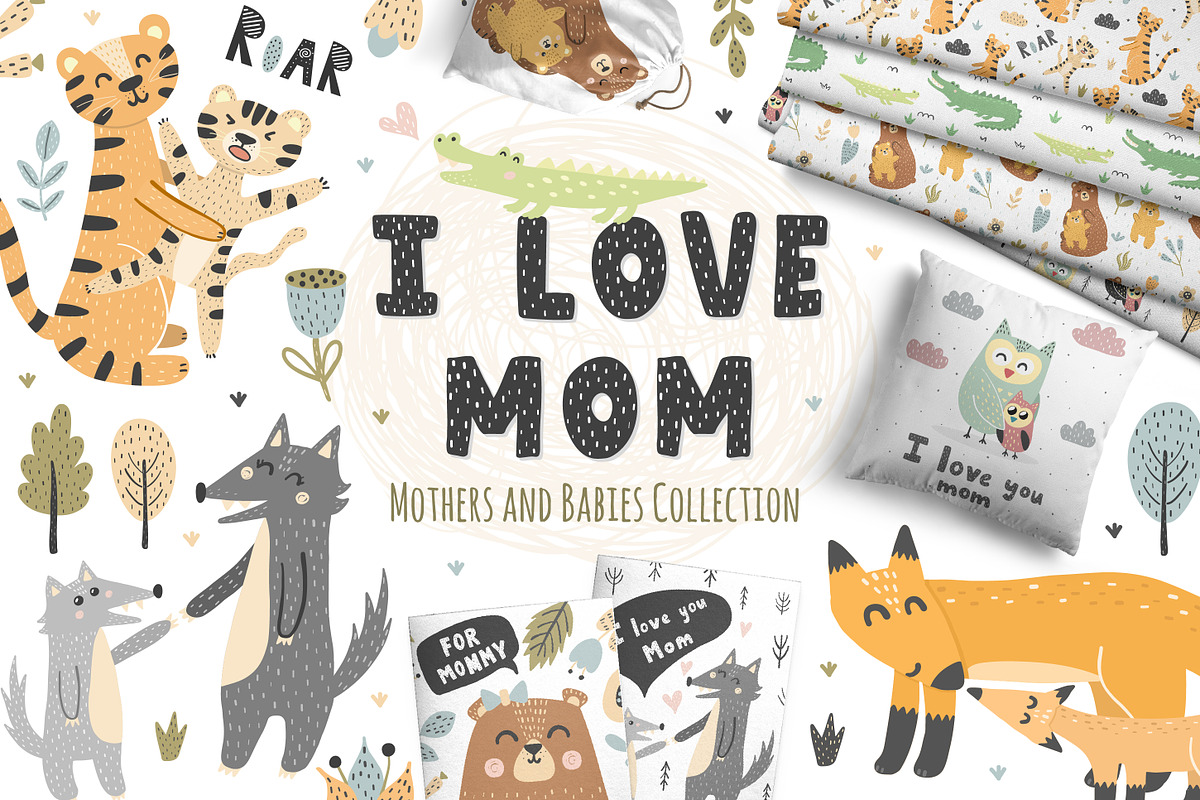 I Love Mom Collection in Illustrations - product preview 8