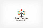 Colorful Food Community Logo