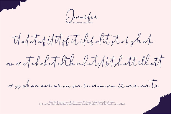 Jennifer Signature Fonts [+Logo] in Script Fonts - product preview 9