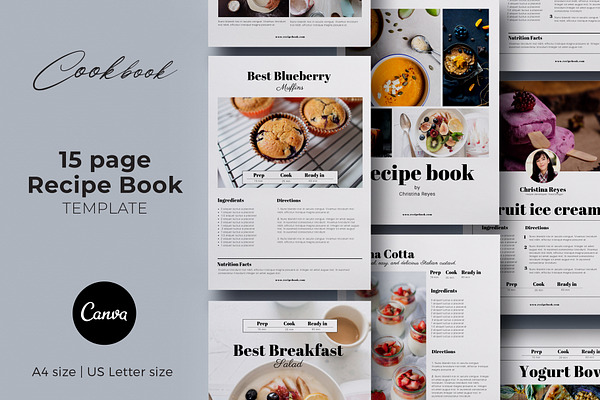 Canva Recipe book / Cookbook / Cards