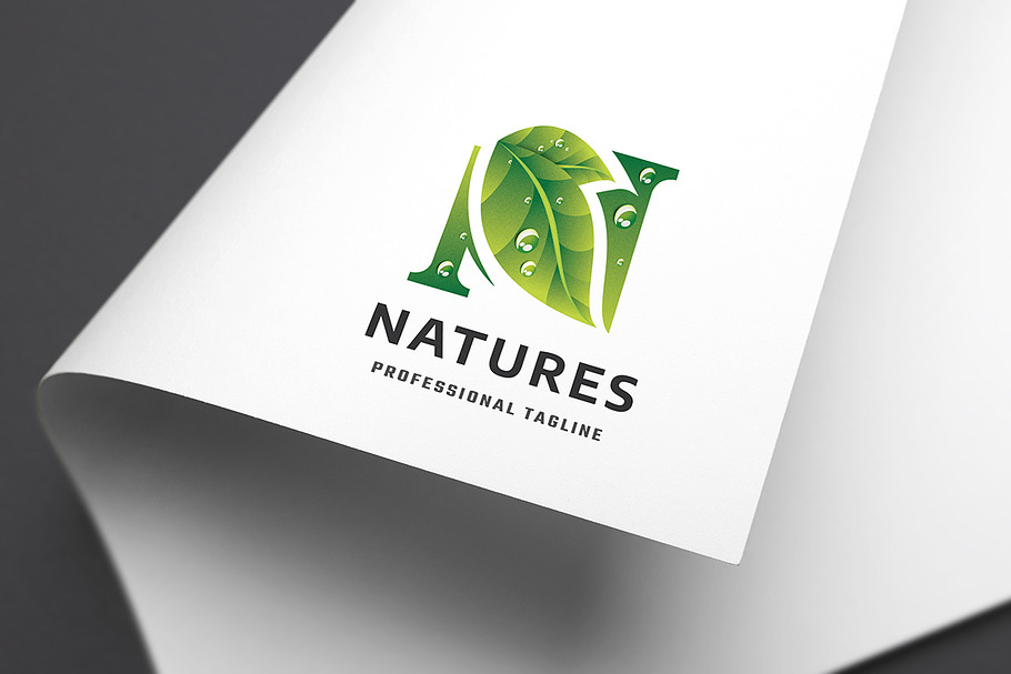 Natures N Letter Logo in Logo Templates - product preview 8