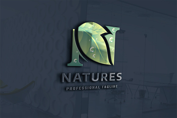 Natures N Letter Logo in Logo Templates - product preview 1
