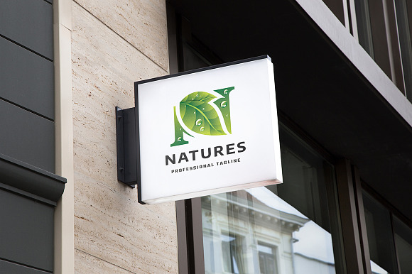 Natures N Letter Logo in Logo Templates - product preview 2