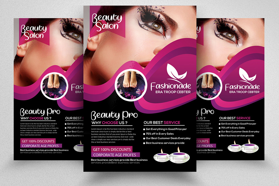 Beauty Spa Salon Flyer Templates in Flyer Templates - product preview 8