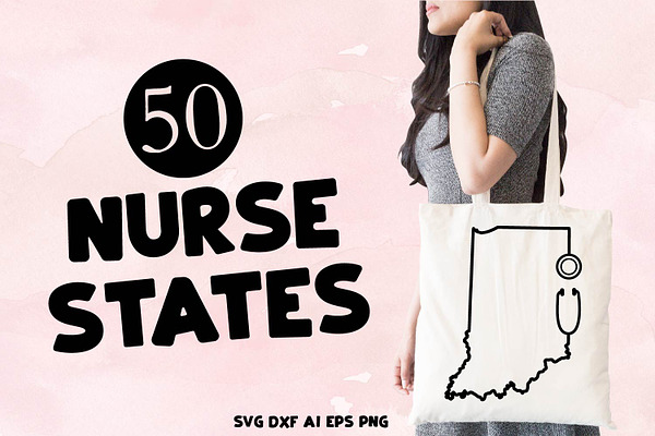 Nurse States - Stethoscope Shaped