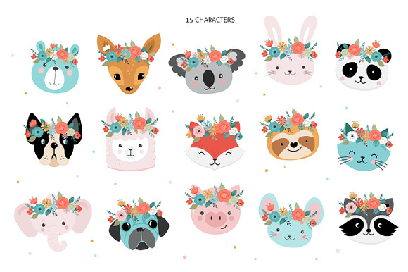 Summer Babies - set of cute animals in Illustrations - product preview 1