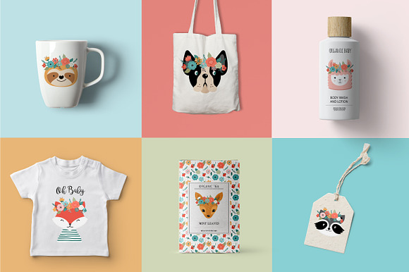 Summer Babies - set of cute animals in Illustrations - product preview 3