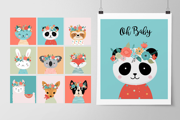 Summer Babies - set of cute animals in Illustrations - product preview 7