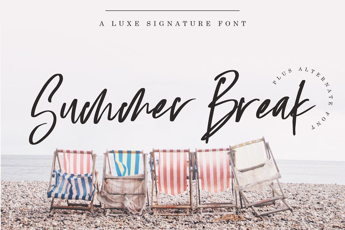 Summer Break Font in Script Fonts - product preview 8
