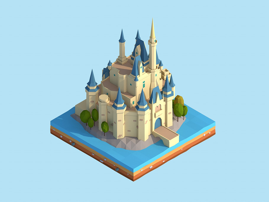 Cartoon Low Poly USA Landmarks Pack in Architecture - product preview 5