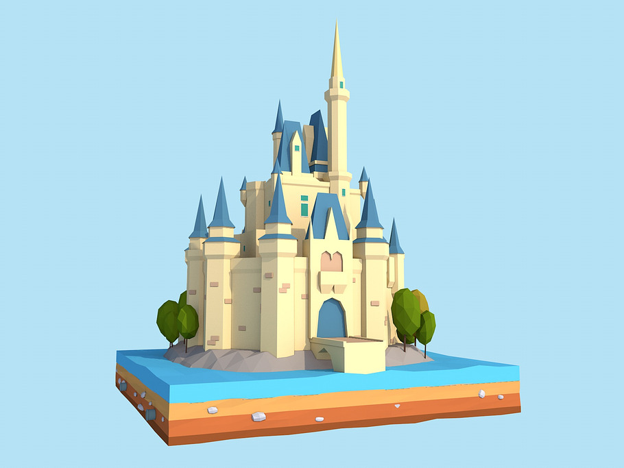 Cartoon Low Poly USA Landmarks Pack in Architecture - product preview 8