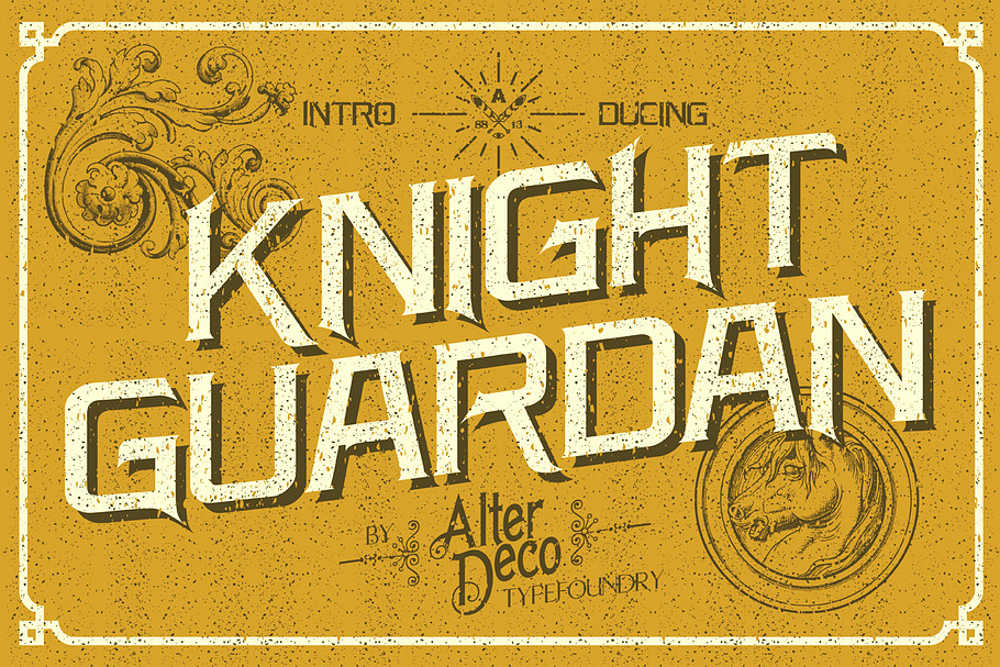 Knight Guardan font + BONUS in Display Fonts - product preview 8