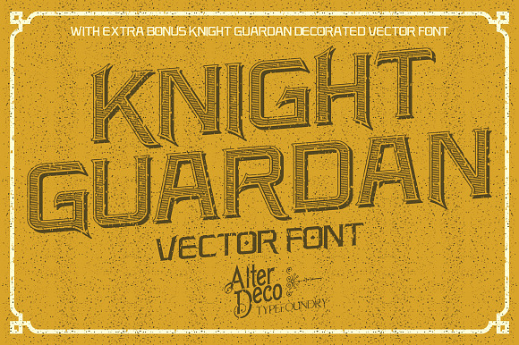 Knight Guardan font + BONUS in Display Fonts - product preview 1