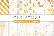 White & Gold Christmas Papers