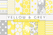 Yellow & Grey Digital Papers