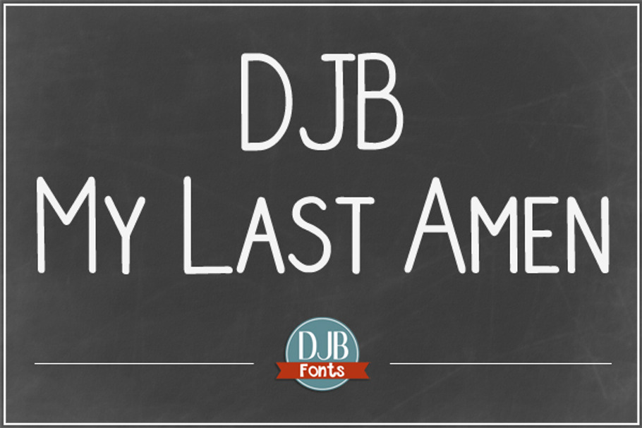 DJB My Last Amen font in Sans-Serif Fonts - product preview 8