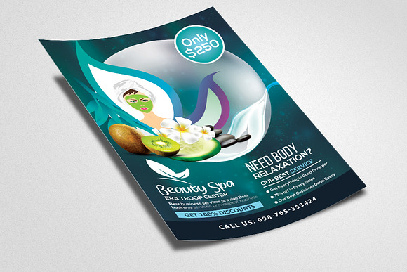 Spa Body Care Poster Flyer Templates in Flyer Templates - product preview 1